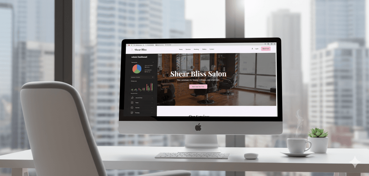 Modern Salon Website with Online Booking & Admin Panel